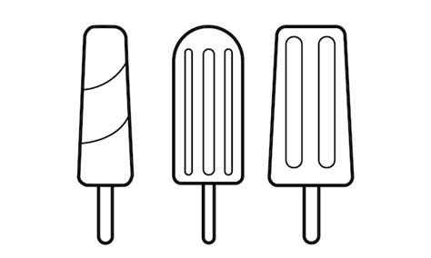 Premium Vector | Vector illustration of ice cream or ice pops in three different shapes perfect ...