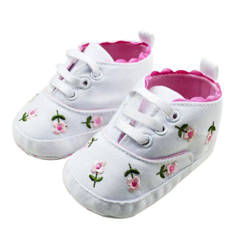 Newborn Baby Embroidered Lace Flower Shoes Infant Girl Toddler Soft Bottom Shoes 0 12M-in First ...