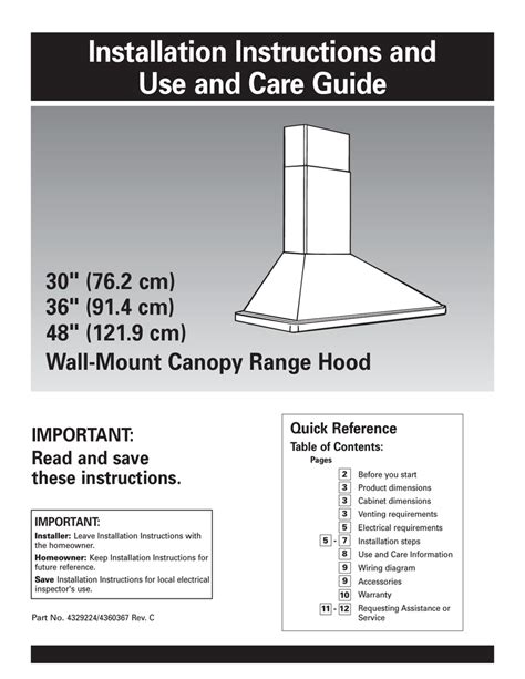 Kitchenaid Range Hood Installation Instructions | Wow Blog