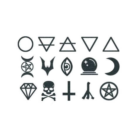 The Wicca Symbols Knuckle Tattoos Witch Knuckle Tattoos / Wicca Knuckles Tattoos / Witch Symbol ...