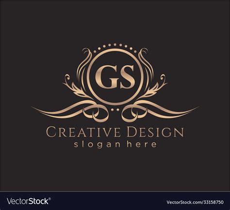 Initial gs beauty monogram and elegant logo design