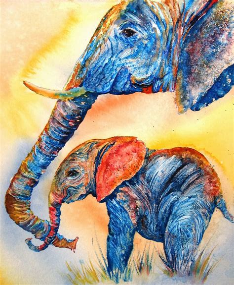 Daily Painters Of Colorado: Watercolor Elephant Painting, "Psychedeliphants", by International ...