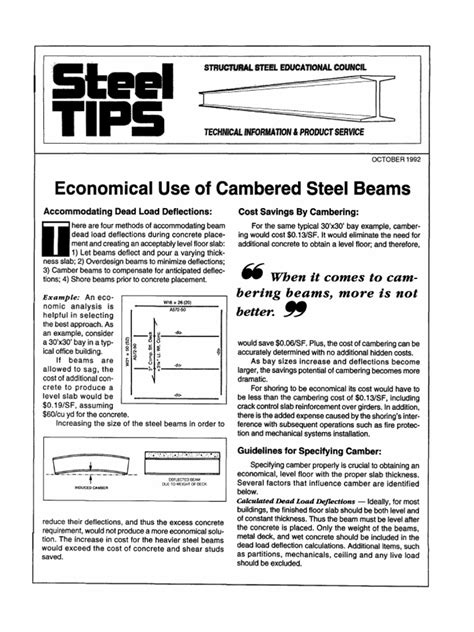 Camber | Beam (Structure) | Structural Load | Free 30-day Trial | Scribd