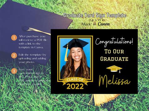 Graduation Yard Sign Template - Etsy