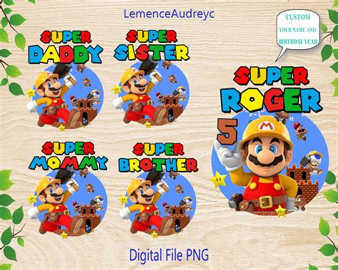 Super Mario Birthday Bundle PNG Super Mario Birthday PNG | Etsy