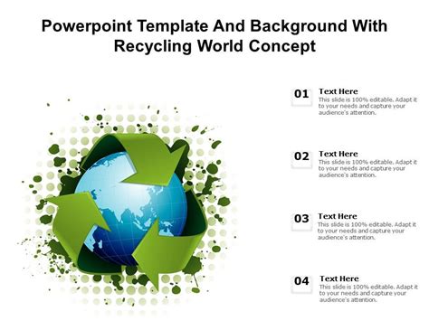 Powerpoint Template And Background With Recycling World Concept ...