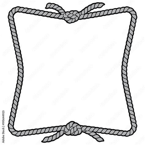 Rope Frame Sign Illustration - A vector cartoon illustration of a ...