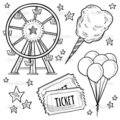 Carnival rides coloring pages download and print for free