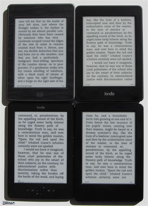 Kindle Screen Comparisons | The eBook Reader Blog