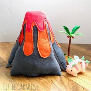 Volcano Felt Toy Dinosaur Play Pretend Play Playroom Boys - Etsy