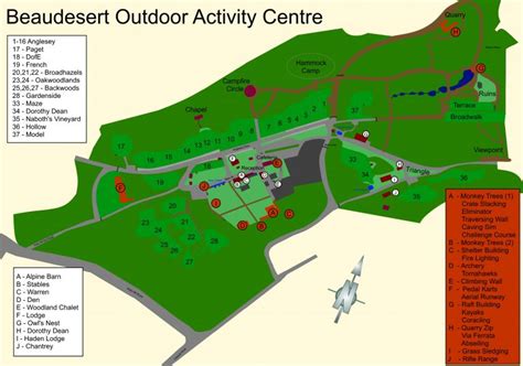 Centre Maps | Beaudesert Outdoor Activity Centre