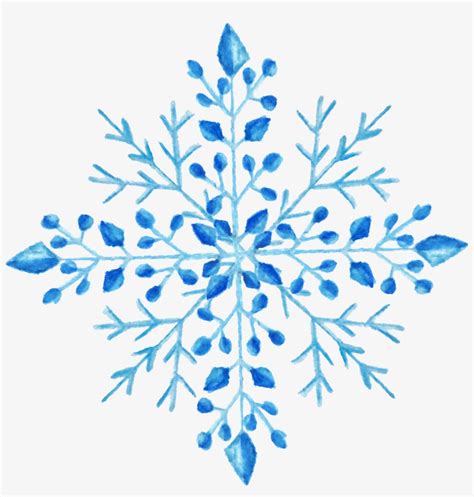 Snowflake Watercolor Painting - Watercolor Snowflake Transparent Snowflake Png - Free ...