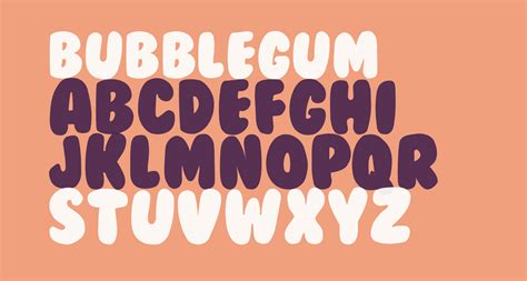 BubbleGum free Font - What Font Is