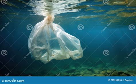 Plastic Bag in the Ocean, Worldwide Ocean Pollution Stock Photo - Image of concept, environment ...