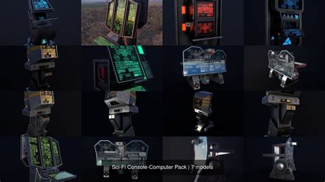 3D model Sci-Fi Console-Computer Pack | CGTrader