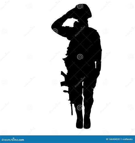 Military Salute Vector Illustration by Crafteroks Stock Vector - Illustration of crafteroks ...