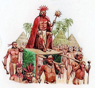 A depiction of a Taino chief, or "cacique."