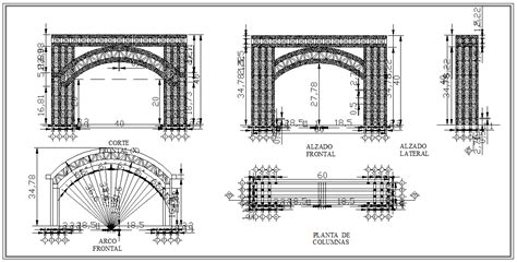 Wooden Arc Bridge Design - Cadbull