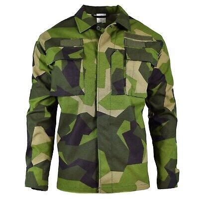 Original Swedish army M90 jacket splinter camouflage field combat shirt NEW | eBay