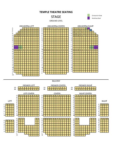 Seating Chart – Temple Theatre