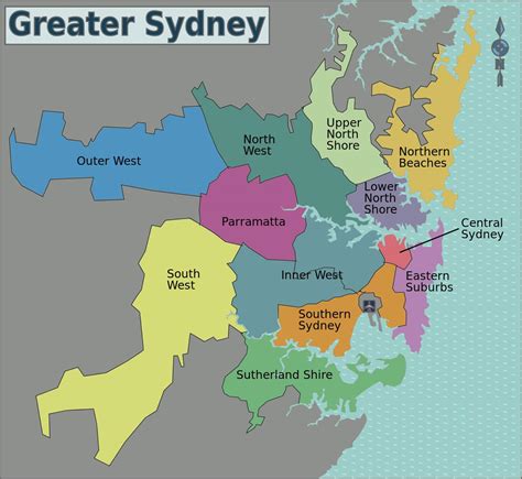 North sydney map - Map of north sydney (Australia)