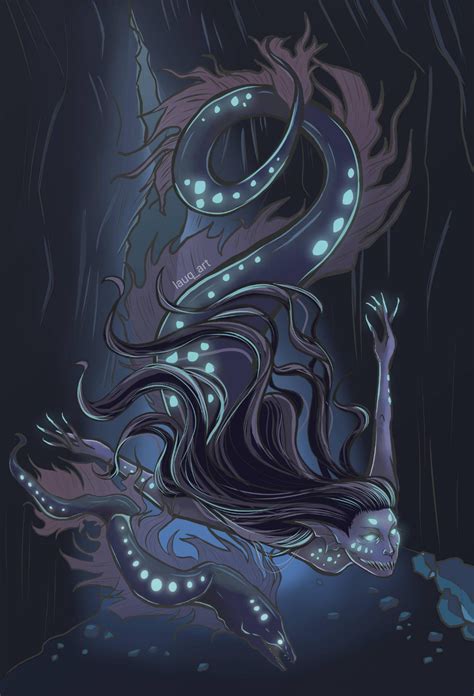 Deep sea mermaid I drew in Clip Studio Paint - Imgur Deep Sea Creatures Art, Sea Creatures ...