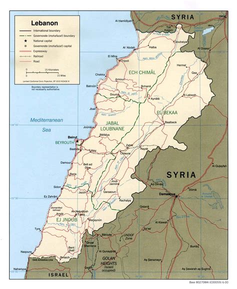 Lebanon - Map Locator