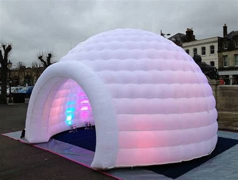 3m 4m 5m Oxford Cloth White With LED Light Use Blow Up Inflatable Igloo Dome Tent For Party Event