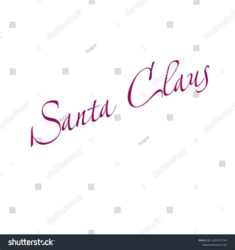 Santa Claus Signature Vector Flat Illustration Stock Vector (Royalty Free) 2224377797 | Shutterstock