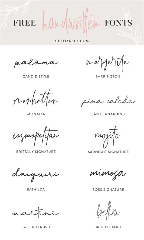 My Favorite Handwritten Fonts Part 2 | chellyreck.com #design #freefonts #scriptfonts # ...