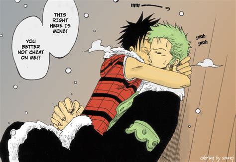 Happy kiss. Zoro-Luffy color by samej-eh on DeviantArt