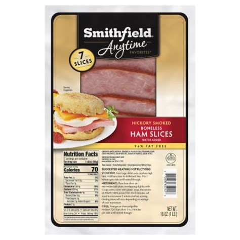 Smithfield Anytime Favorites Hickory Smoked Boneless Ham Slices, 16 oz - Harris Teeter