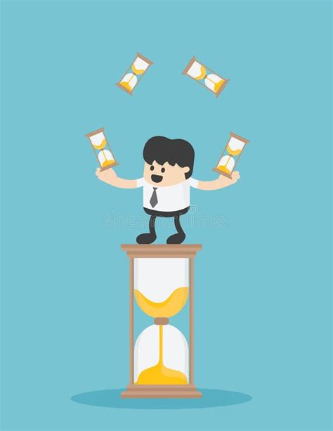 Businessman Time Management. Business Concept Cartoon Illustration ...