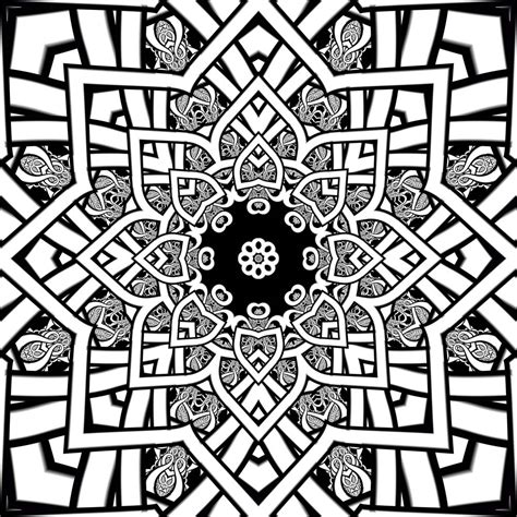 Free Fractal Coloring Pages Printable, Download Free Fractal Coloring ...