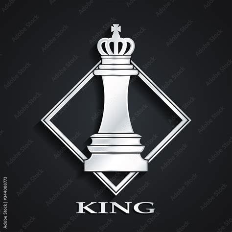 3d silver chess king shiny logo Stock Vector | Adobe Stock