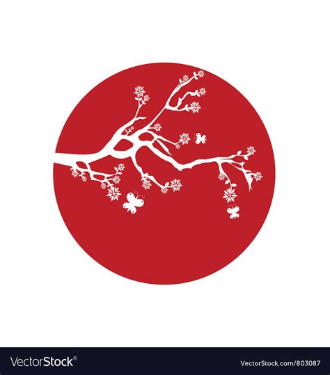 Japanese flag Royalty Free Vector Image - VectorStock