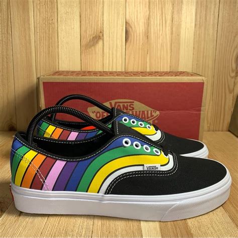 NEW Vans Authentic Refract Rainbow Black White Shoes Men’s: 9 | Women’s ...