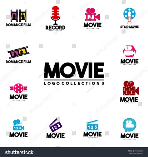 Movie Logo Design Template Film Symbols Stock Vector (Royalty Free) 470282075 | Shutterstock