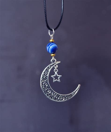 Moon Star Necklace, Mystical Necklace, Moon Jewelry, Moon Phase ...