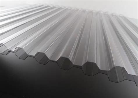 Corrugated Polycarbonate Roofing Sheets , Clear Corrugated Plastic Sheets 4x8 - ceilingpvcpanels