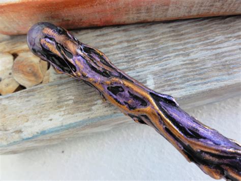 Magic Wand Purple and Gold Cosplay Magic Wand Purple Agate | Etsy