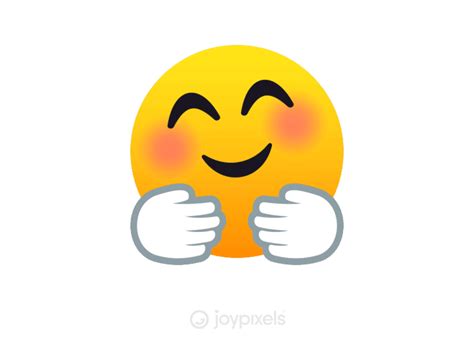 The JoyPixels Hugging Face Emoji Animation by JoyPixels Animated Smiley Faces, Emoticon Faces ...