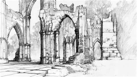 Gothic Ruins | Castle drawing, Gothic drawings, Gothic castle