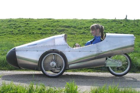 This is an awesome build-it-yourself velomobile kit. These are oh so shiny in person ...