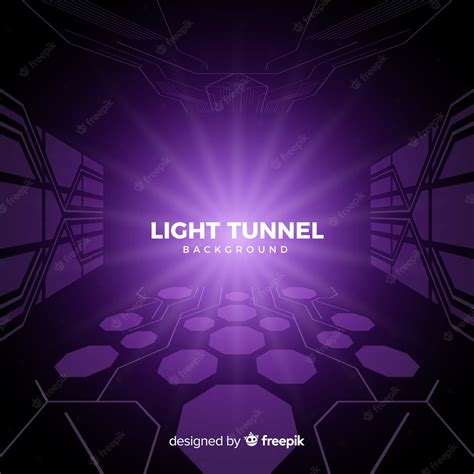 Free Vector | Abstract technological light tunnel background