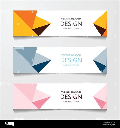 Vector abstract banner design web template. Collection of web banner template. Abstract ...