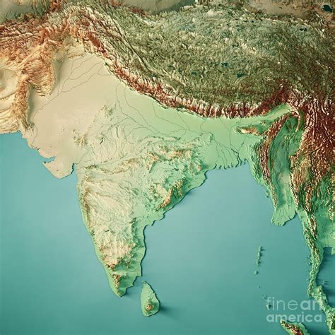 Relief map of India | India map, Geography map, Ancient india map