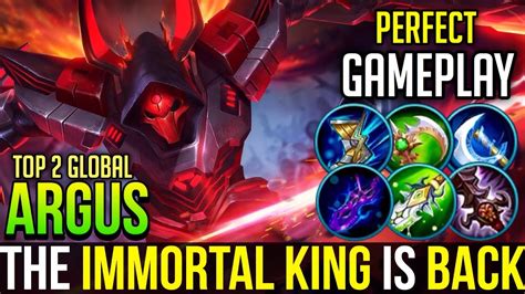 IMMORTAL KING| Argus Best Build & Gameplay | Top 2 Global Argus | Mobile Legends - YouTube