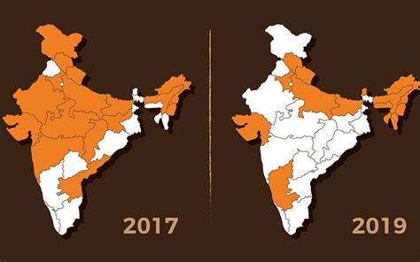 India Map With Bjp Ruled States - United States Map