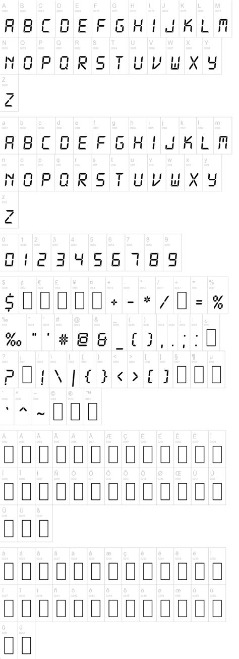 Number Alarm Clock Font / Digital Font Alarm Clock Letters Numberåº«å ...